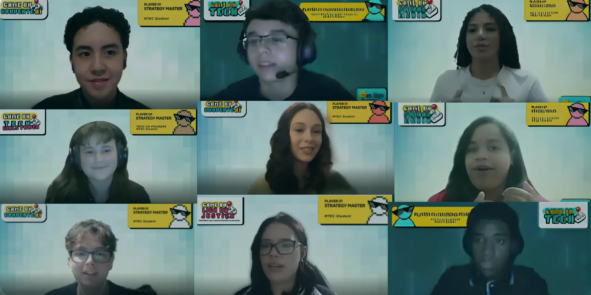 Jovens do Ensino Médio Técnico participando de uma sessão online do Game On